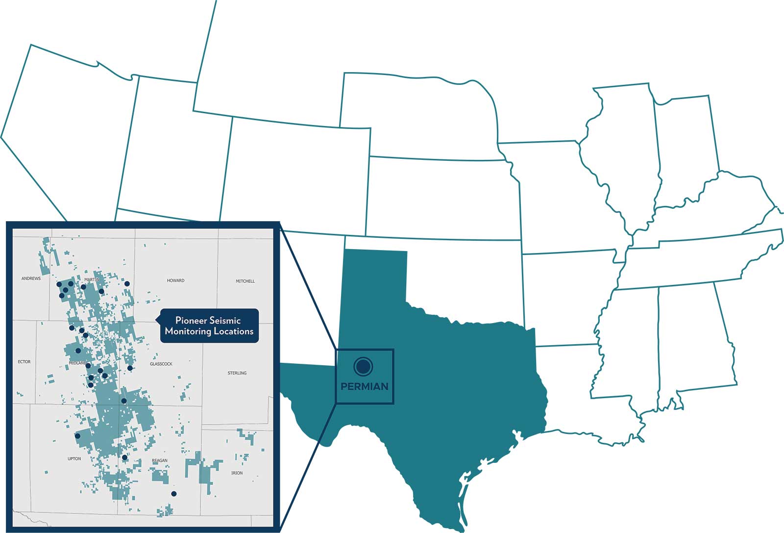 Seismic Monitoring Locations Map